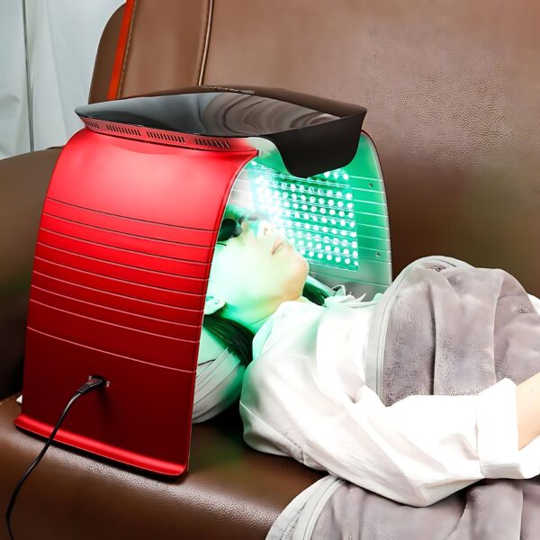 7 Colors Hot & Cold Spray LED Light Therapy Mask Photon Skin Care Rejuvenation - Image 2