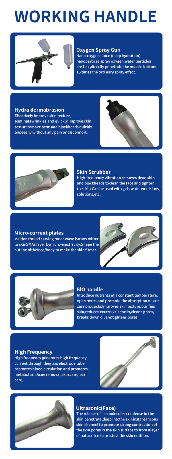11 in 1 Ice Blue Hydro Oxygen Machine Clean Skin Dermatology Exfoliating Hydration Skin Nourishmen - Image 2